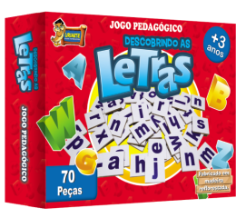 JOGO DESCOBRINDO LETRAS MADEIRA 70PÇS 3790